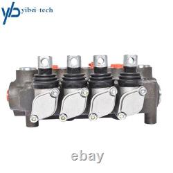 4 Spool Hydraulic Control Valve Double Acting 3600 PSI SAE Ports 21 GPM