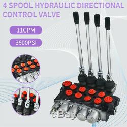 4 Spool Hydraulic Directional Control Valve 11Gpm 4300Psi Small Tractors 40l/min