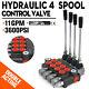 4 Spool Hydraulic Directional Control Valve 11Gpm Double Acting Cylinder Spool