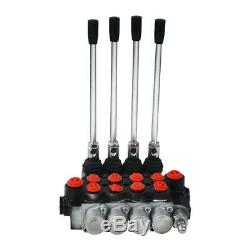 4 Spool Hydraulic Directional Control Valve 11Gpm Motors Double Acting Monoblock