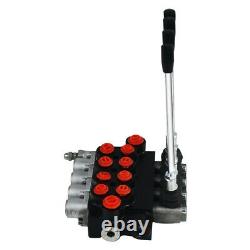 4 Spool Hydraulic Directional Control Valve 11gpm, Double Acting Cylinder 40 L