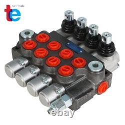 4 Spool Hydraulic Directional Control Valve 11gpm, Double Acting Cylinder BSPP