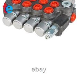 4 Spool Hydraulic Directional Control Valve 11gpm, Double Acting Cylinder BSPP