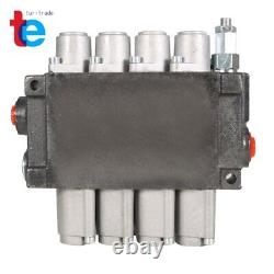 4 Spool Hydraulic Directional Control Valve 11gpm, Double Acting Cylinder BSPP