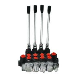 4 Spool Hydraulic Directional Control Valve, Double Acting Cylinder Spool, 11gpm