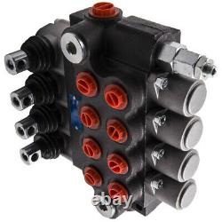 4 Spool Hydraulic Directional Control Valve Flow 11GPM 3600PSI Small Tractors