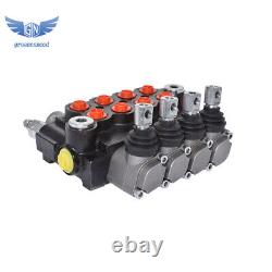 4 Spool Hydraulic Monoblock Double Acting Control Valve 11 GPM +Conversion Plug