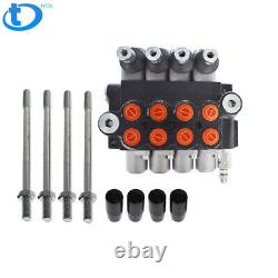 4 Spool Hydraulic Monoblock Double Acting Control Valve, 11 GPM, SAE Ports