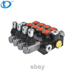 4 Spool Hydraulic Monoblock Double Acting Control Valve, 11 GPM, SAE Ports