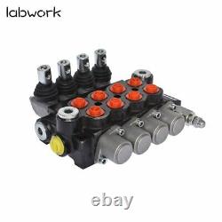 4 Spool Hydraulic Monoblock Double Acting Control Valve, 11 GPM, SAE Ports