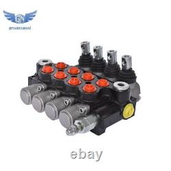 4 Spool Hydraulic Monoblock Double Acting Control Valve 11 GPM SAE Ports