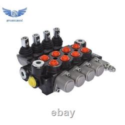 4 Spool Hydraulic Monoblock Double Acting Control Valve 11 GPM SAE Ports