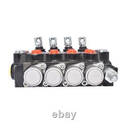 4 Spool Hydraulic Monoblock Double Acting Control Valve, 11 GPM, SAE Ports