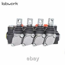 4 Spool Hydraulic Monoblock Double Acting Control Valve, 11 GPM, SAE Ports