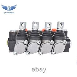 4 Spool Hydraulic Monoblock Double Acting Control Valve 11 GPM SAE Ports