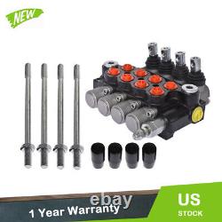 4 Spool Hydraulic Monoblock Double Acting Control Valve 11 GPM SAE Ports 3625PSI