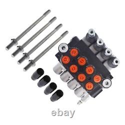 4 Spool Hydraulic Monoblock Double Acting Control Valve 11 GPM SAE Ports 3625PSI