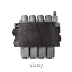 4 Spool Hydraulic Monoblock Double Acting Control Valve 11 GPM SAE Ports 3625PSI