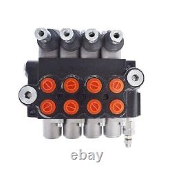 4 Spool Hydraulic Monoblock Double Acting Control Valve 11 GPM SAE Ports 3625PSI