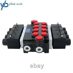 4 Spool Solenoid 12V DC Hydraulic Control Valve Double Acting 13 GPM 3600 PSI