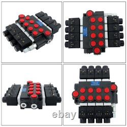 4 Spool Solenoid 12V DC Hydraulic Control Valve Double Acting 13 GPM 3600 PSI
