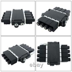 4 Spool Solenoid 12V DC Hydraulic Control Valve Double Acting 13 GPM 3600 PSI