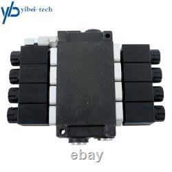 4 Spool Solenoid 12V DC Hydraulic Control Valve Double Acting 13 GPM 3600 PSI