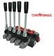 5 Bank Hydraulic Directional Control Valve 21gpm 80L Double Acting Cylinder ex