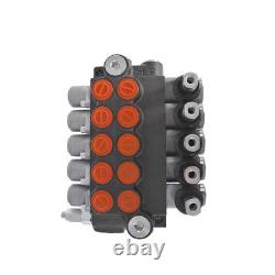 5 Spool 11 GPM Hydraulic Control Valve SAE Ports Monoblock Double Acting