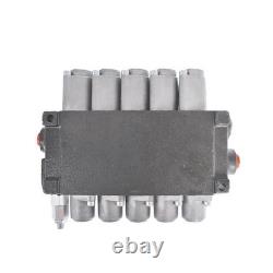5 Spool 11 GPM Hydraulic Control Valve SAE Ports Monoblock Double Acting