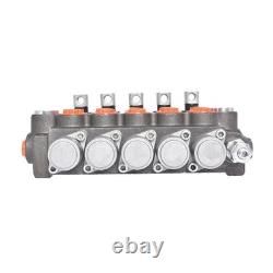 5 Spool 11 GPM Hydraulic Control Valve SAE Ports Monoblock Double Acting