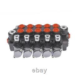 5 Spool 11 GPM Hydraulic Control Valve SAE Ports Monoblock Double Acting