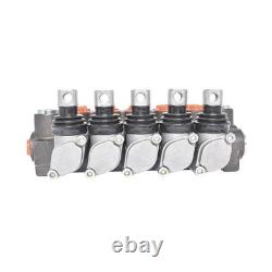 5 Spool 11 GPM Hydraulic Control Valve SAE Ports Monoblock Double Acting