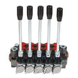 5 Spool 13 GPM 3600 PSI SAE Ports Hydraulic Control Valve Double Acting