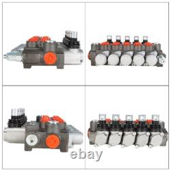 5 Spool 13 GPM 3600 PSI SAE Ports Hydraulic Control Valve Double Acting New