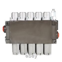 5 Spool 13 GPM 3600 PSI SAE Ports Hydraulic Control Valve Double Acting New