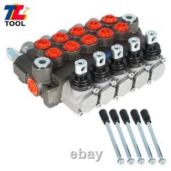 5 Spool 13 GPM Hydraulic Control Valve Double Acting SAE Ports 3600 PSI
