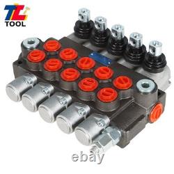 5 Spool 13 GPM Hydraulic Control Valve Double Acting SAE Ports 3600 PSI