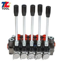 5 Spool 13 GPM Hydraulic Control Valve Double Acting SAE Ports 3600 PSI