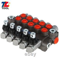 5 Spool 13 GPM Hydraulic Control Valve Double Acting SAE Ports 3600 PSI