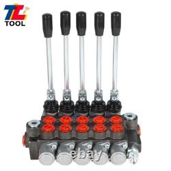 5 Spool 13 GPM Hydraulic Control Valve Double Acting SAE Ports 3600 PSI