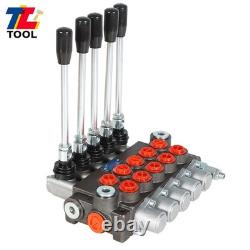 5 Spool 13 GPM Hydraulic Control Valve Double Acting SAE Ports 3600 PSI