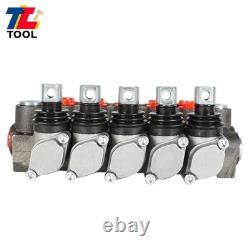 5 Spool 13 GPM Hydraulic Control Valve Double Acting SAE Ports 3600 PSI