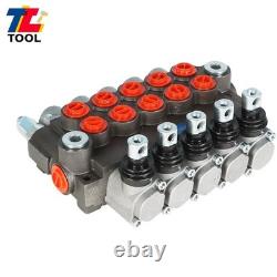 5 Spool 13 GPM Hydraulic Control Valve Double Acting SAE Ports 3600 PSI