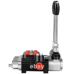 5 Spool 15 GPM Hydraulic Flow Control Valve SAE Ports Adjustable Relief Lever