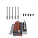 5 Spool 3625PSI Hydraulic Monoblock Double Acting Control Valve 11 GPM SAE Ports