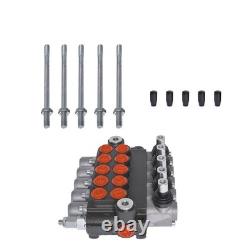 5 Spool 3625PSI Hydraulic Monoblock Double Acting Control Valve 11 GPM SAE Ports