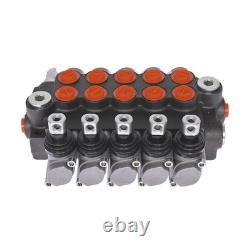 5 Spool 3625PSI Hydraulic Monoblock Double Acting Control Valve 11 GPM SAE Ports