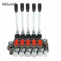 5 Spool Hydraulic Control Valve Double Acting 13 GPM 3600 PSI SAE Ports