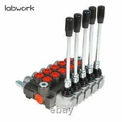 5 Spool Hydraulic Control Valve Double Acting 13 GPM 3600 PSI SAE Ports